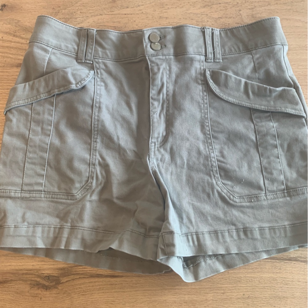 Democracy Gray Green Jean Shorts